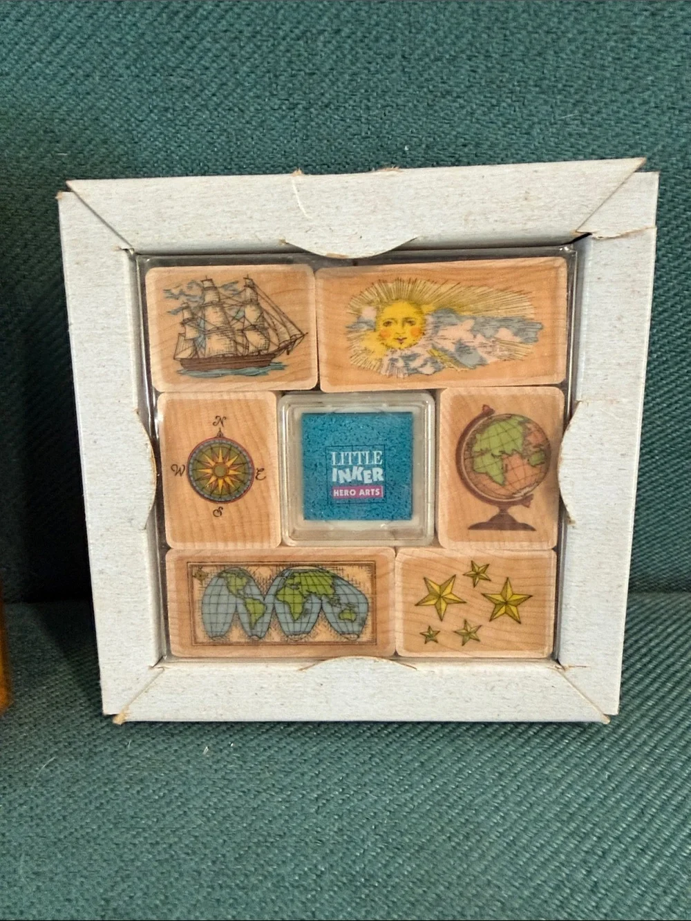 2 Sets Hero Arts Rubber Stamps: Continents and Voyager Stamps
